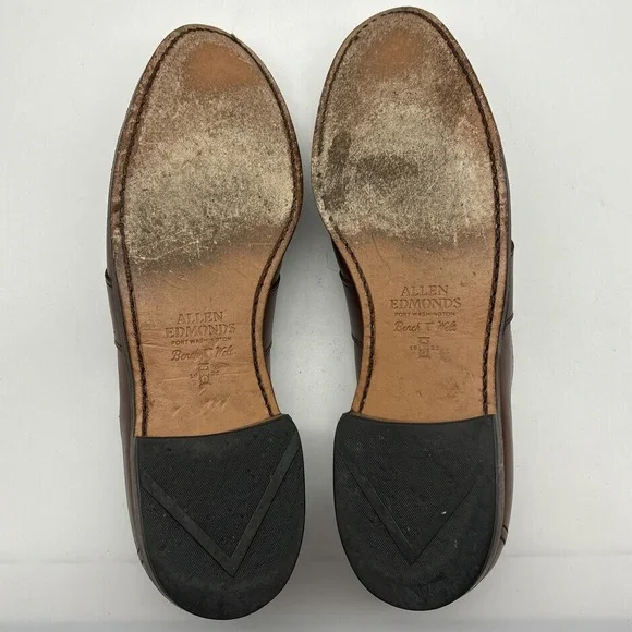 Allen Edmonds Randolph Bench Welt Penny Loafers- Size 12 2A Brown